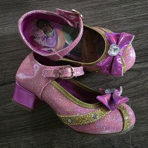 Girls Princess Glitter Bow Dress Shoes - Pink